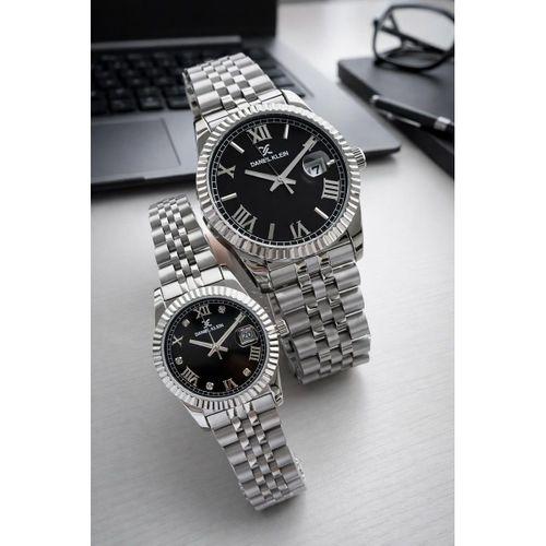 Daniel Klein Çift Sevgili Saati Çelik Bileklik Çelik Kordon 3 Atm Suya Dayanıklı Kol Saati VS.BLKT.0807