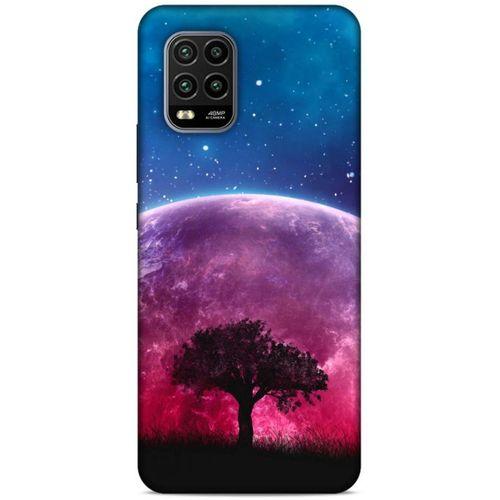 Lopard Xiaomi Mi 10 Lite Uyumlu Kılıf Gece'S (39) Liquid Crystal Kılıf Pembe Ay