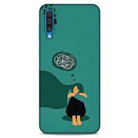 Samsung Galaxy A50 Kılıf Depresyon (11) Tam Koruma Siyah Gri