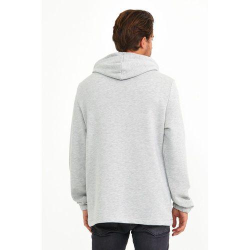 Erkek Kapşonlu Regular Fit Yarım Ferm.Kargo Cepli İnce Sweatshirt SPR22SW171