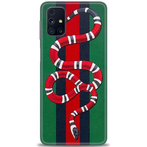 Samsung Galaxy M51 Kılıf HD Baskılı Kılıf - Yılan + Tam Ekran Koruyucu