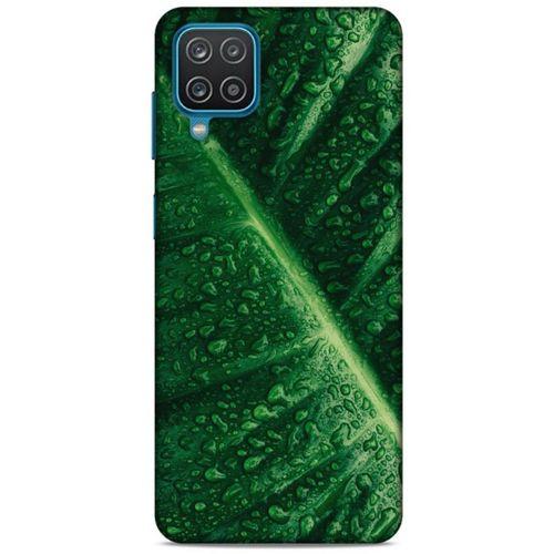 Lopard Samsung Galaxy A12 Uyumlu Kılıf Bahar (31) TPU Kılıf Nemli Yaprak