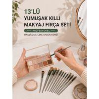 13’lü Yumuşak Kıllı Makyaj Fırça Seti Profesyonel Hassas Ciltlere Uygun Yapısı