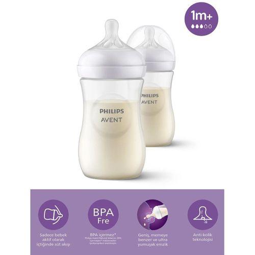 Philips Avent Philips Avent Doğal Tepkili Natural Response PP 2li Biberon Seti 260ml 1+ Ay