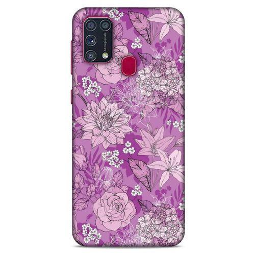 Samsung Galaxy M31 Uyumlu Kılıf Pembe Delisi (8) Baskılı Kılıf Çiçek