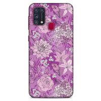 Samsung Galaxy M31 Uyumlu Kılıf Pembe Delisi (8) Baskılı Kılıf Çiçek