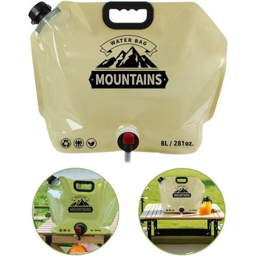 8 Litre Katlanabilir Musluklu Su Kabı - Kamp ve Doğa - Taşıma Kulplu