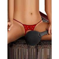 Fantazi Kırmızı Özel Ağı Açık Seksi Metalli String-tanga