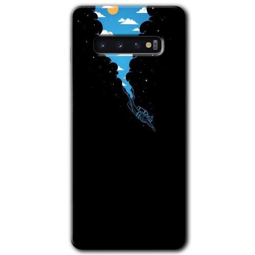 Galaxy S10 Kılıf HD Desen Baskılı Arka Kapak - Derinlere Yolculuk + Kırılmaz Cam