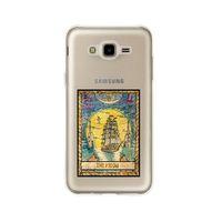 Samsung J7 The Moon Desenli Premium Şeffaf Silikon Kılıf