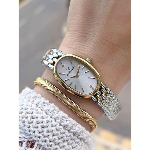 Daniel Klein Oval Kasa Vintage Özel Seri 2 Yıl Garantili 3 Atm Kadın Kol Saati+Bileklik BD.14130.4