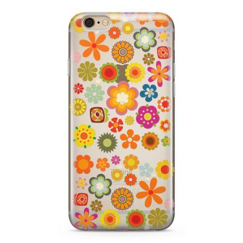 Apple iPhone 6 6s Kılıf Papatya Bahçesi Arka Kapak Koruma Desenli Full Koruyucu