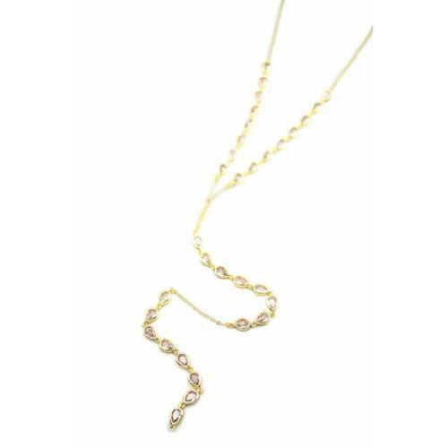 Damla Taşlı Y Kolye - Altın
