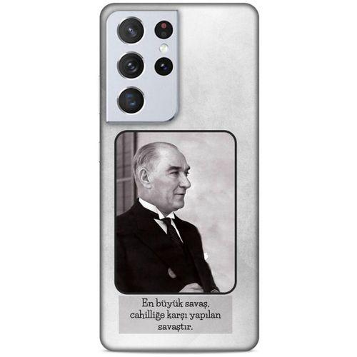 Lopard Samsung Galaxy S21 Ultra Uyumlu Kılıf Atatürk (1) Kılıfı
