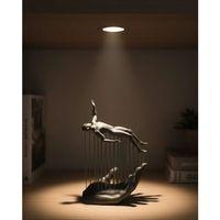 3d El Üzerinde İnsan Figürü Gri Minimal Masa Üstü Dekor