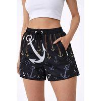 Deniz Şortu Fermuarlı Cepli File Astarlı Hızlı Kuruyan Premium - Siyah