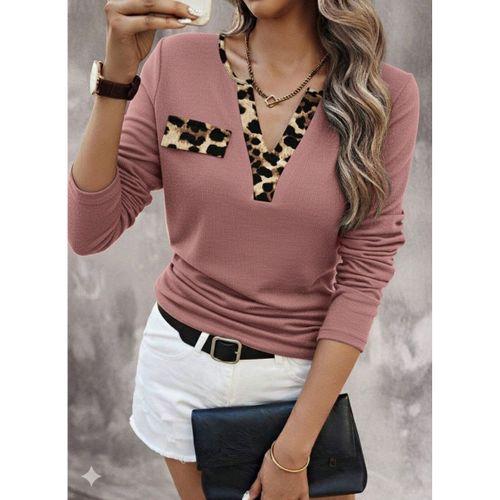 Kadın Uzun Kollu V Yakalı Kaşkorse Bluz