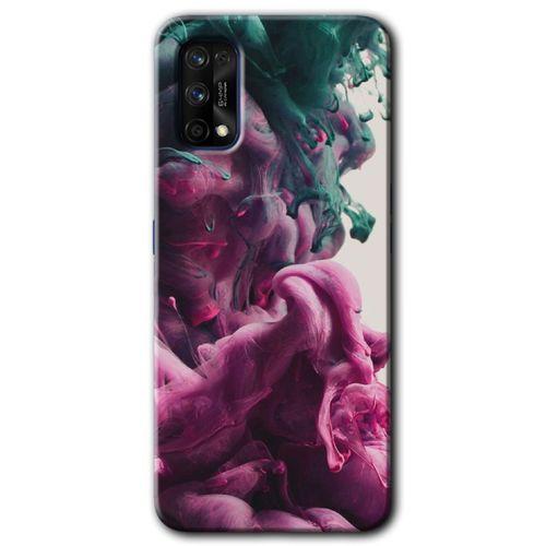 Realme 7 Pro Kılıf HD Desen Baskılı Arka Kapak + Temperli Cam - Liquid Cloud