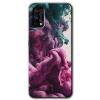 Realme 7 Pro Kılıf HD Desen Baskılı Arka Kapak + Temperli Cam - Liquid Cloud