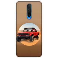 Lopard Xiaomi Redmi K30 Uyumlu Kılıf PickUpX (39) Liquid Crystal Kılıf Kırmızı Siyah