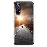 Oppo Realme 7 Kılıf Depresyon (38) Neo Hybrid Kılıf Yeşil Kırmızı Mor