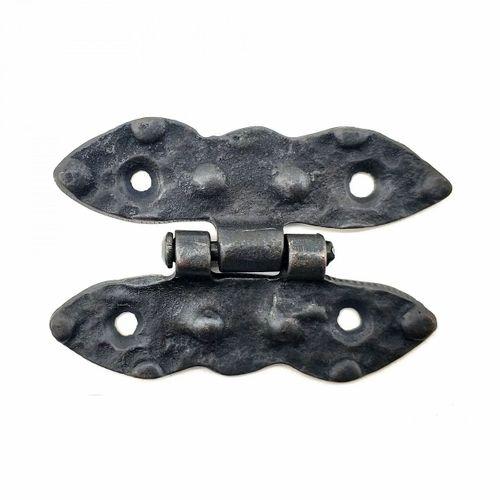 Antika Tarz Dekoratif Pirinç Bodur Menteşe - 75x50 Mm, Oksit