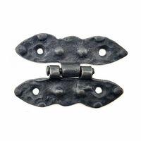 Antika Tarz Dekoratif Pirinç Bodur Menteşe - 75x50 Mm, Oksit