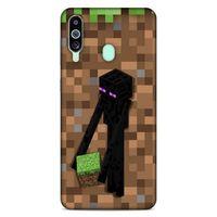 Lopard Samsung Galaxy M40 Uyumlu Kılıf PiXel (26) Tpu Silikon Kılıf Kahverengi MC