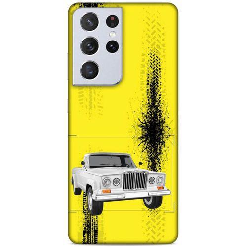 Lopard Samsung Galaxy S21 Ultra Uyumlu Kılıf PickUpX (16) Kalın Kılıf Kaymak Beyaz