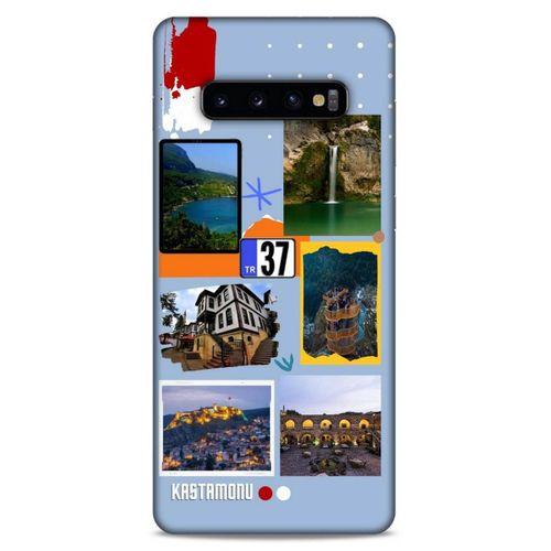 Lopard Samsung Galaxy S10 Plus Uyumlu Kılıf Şehirli ※ (37) Kastamonu Silicone Cover