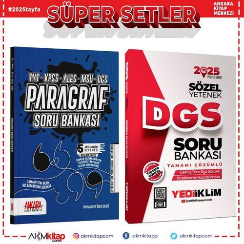 Yediiklim 2025 DGS Sözel Yetenek ve AKM Paragraf Soru Bankası Seti 2 Kitap