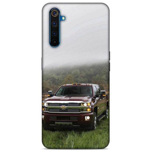 Lopard Oppo Realme 6 Uyumlu Kılıf PickUpX (35) Fit Design Kılıf Bordo
