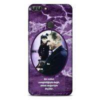 Huawei Psmart Kılıf Atatürk (10) Full Koruma Kılıfı Mor