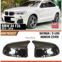 Bmw X4 Uyumlu F26 2014-2018 Batman Ayna Kapağı Parlak Siyah Parça