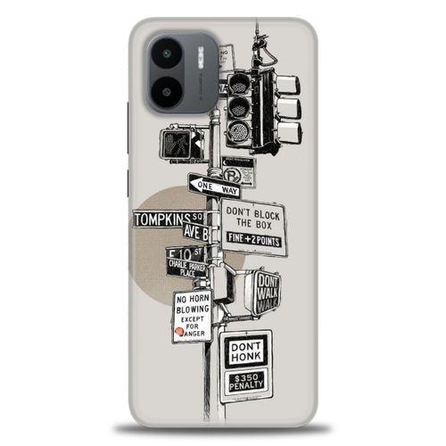 Xiaomi Redmi A1 Kılıf HD Baskılı Kılıf - Tabelalar + Tam Ekran Koruyucu