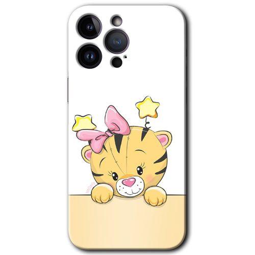 iPhone 14 Pro HD Baskılı Kılıf + 9D Tam Ekran Koruyucu - Sevimli Kedi