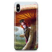 Apple iPhone XS Max Kılıf Alice Harikalar Diyarında Arka Kapak Koruma Desenli Full Koruyucu