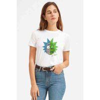 Rick Get Toxic Baskılı Beyaz Kadın Tshirt