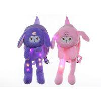 Peluş Işıklı Oynar Kulaklı Kuromi Sırt Çantası