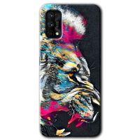 Realme 7 Pro Kılıf HD Desen Baskılı Arka Kapak - Colorfull Aslan
