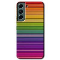 Samsung Galaxy S22 Plus HD Baskılı Kılıf + 9D Tam Ekran Koruyucu - Colorful Lines