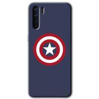 MRCİLETİSİM Oppo A91 Kılıf Baskılı Kapak - Captain! + 5D Tam Kaplayan Cam