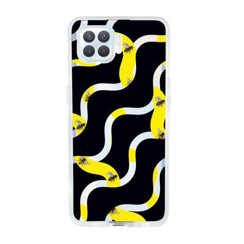 Oppo Reno 4 Lite Wavy Bee Premium Şeffaf Silikon Kılıf