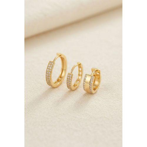 3 lü Set Gold Renk Halka Model Küpe