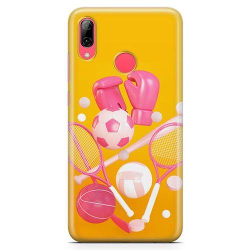 Huawei Y7 Prime 2019 Kılıf Boks Eldiveni Tenis Arka Kapak Koruma Desenli Full Koruyucu