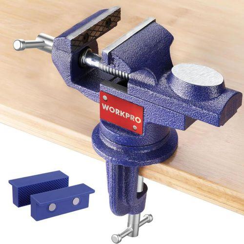 WORKPRO WP233010 65mm 360° Döner Tabanlı Örslü Profesyonel Mini Tezgâh Mengene