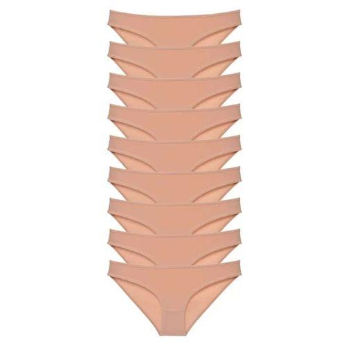 9 Adet Süper Eko Set Likralı Kadın Slip Külot Ten