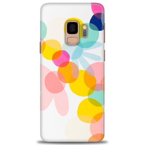 Samsung Galaxy S9 Kılıf HD Baskılı Kılıf - Color Flowers + Tam Ekran Koruyucu