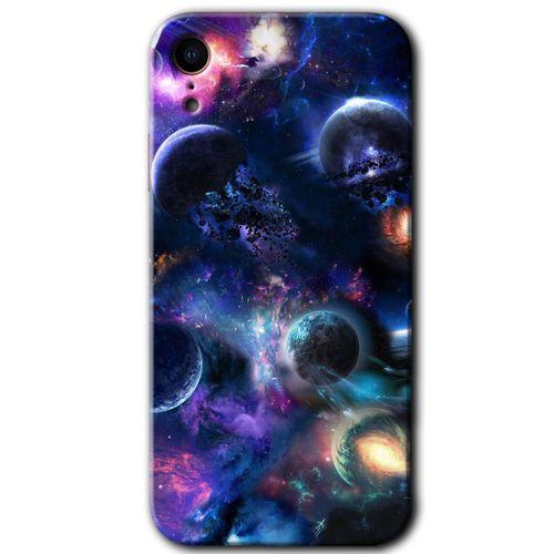 iPhone XR Kılıf Baskılı Kapak - Gezegen Karışımı +Tam Ekran Koruyucu