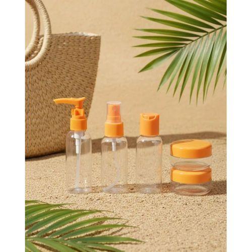 5 Parça Taşınabilir Seyahat Banyo Seti Şeffaf Şişe Takımı